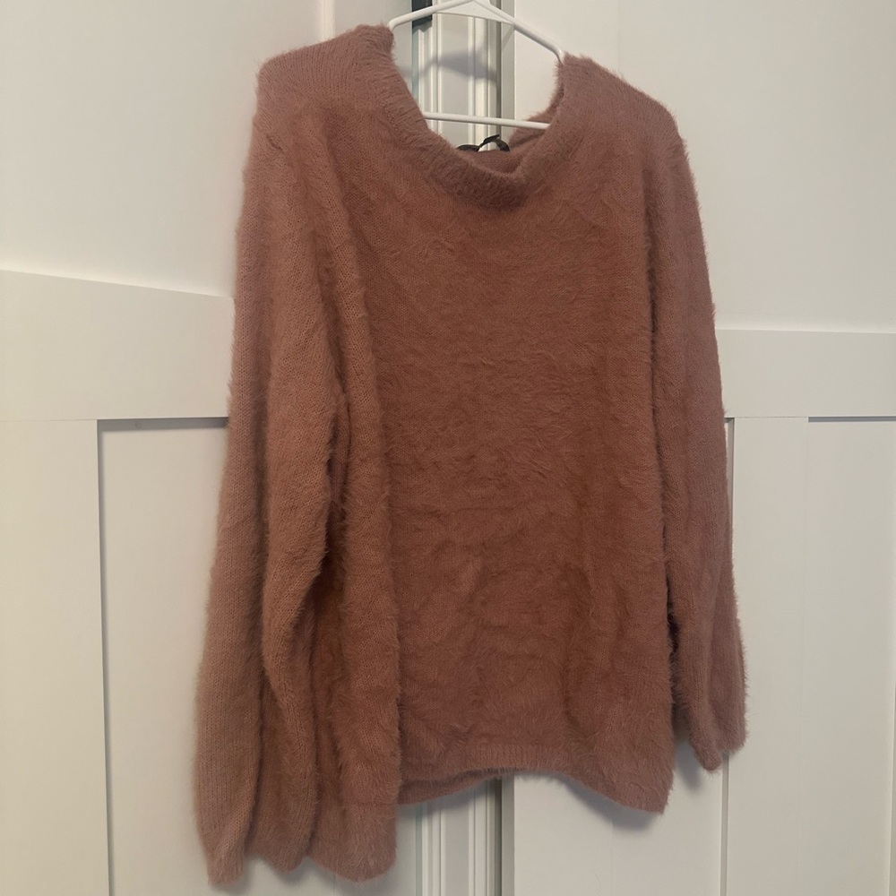 DAVI & DANI Pink Crew Neck Sweater Soft Knit
